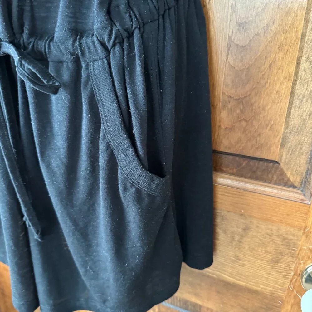 BECCA by Rebecca Virtue Black Deep V Romper Swimsuit Coverup Large